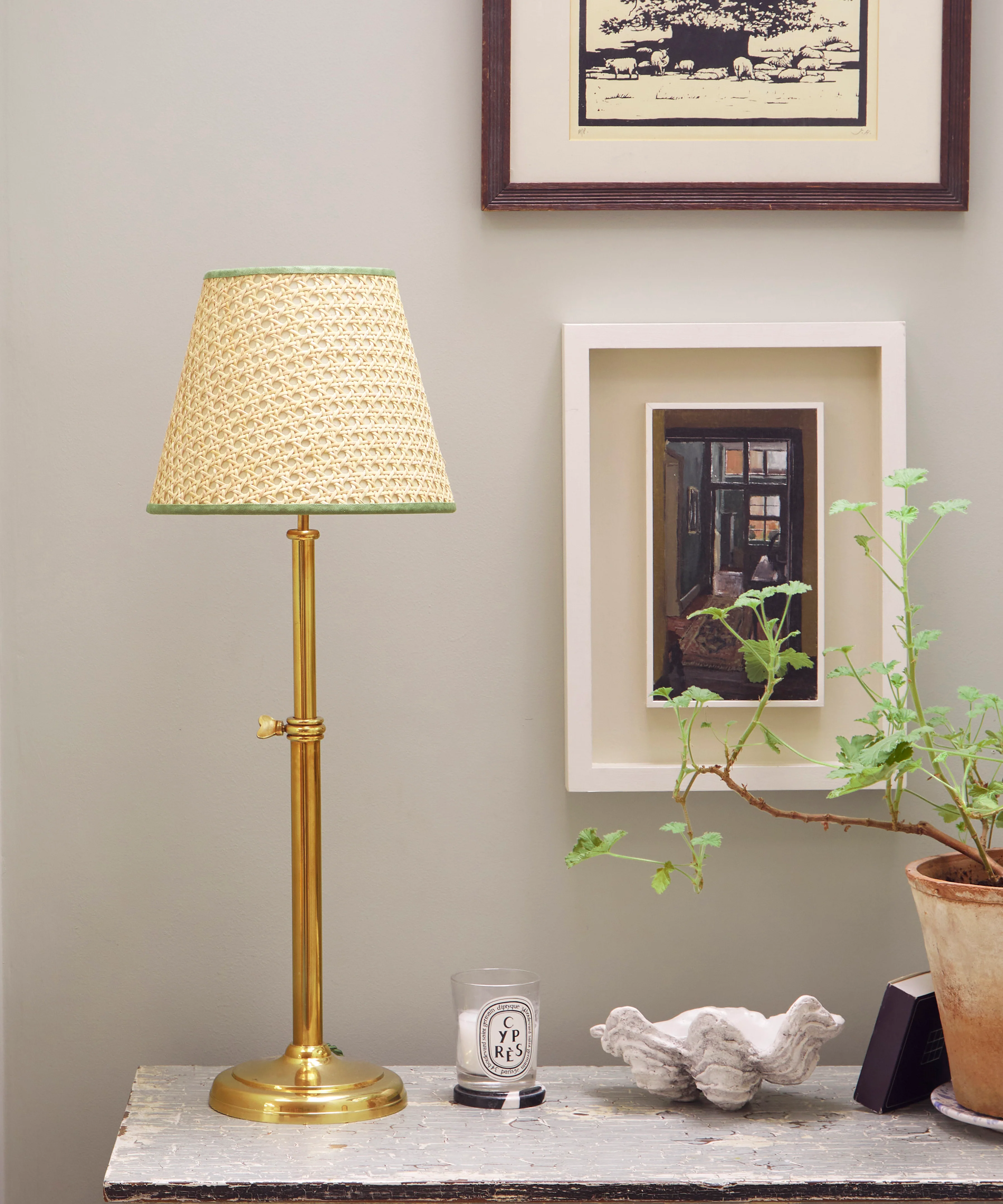 Adjustable Table Lamp Base, Brass - Image 3