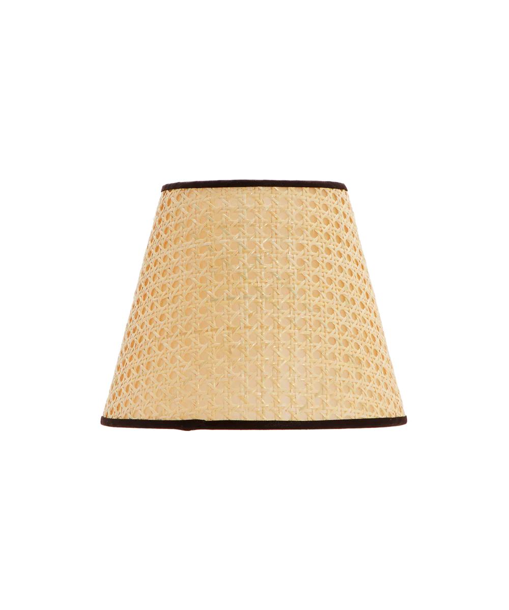 Cane Lampshade, Chocolate Trim, Small - Image 3