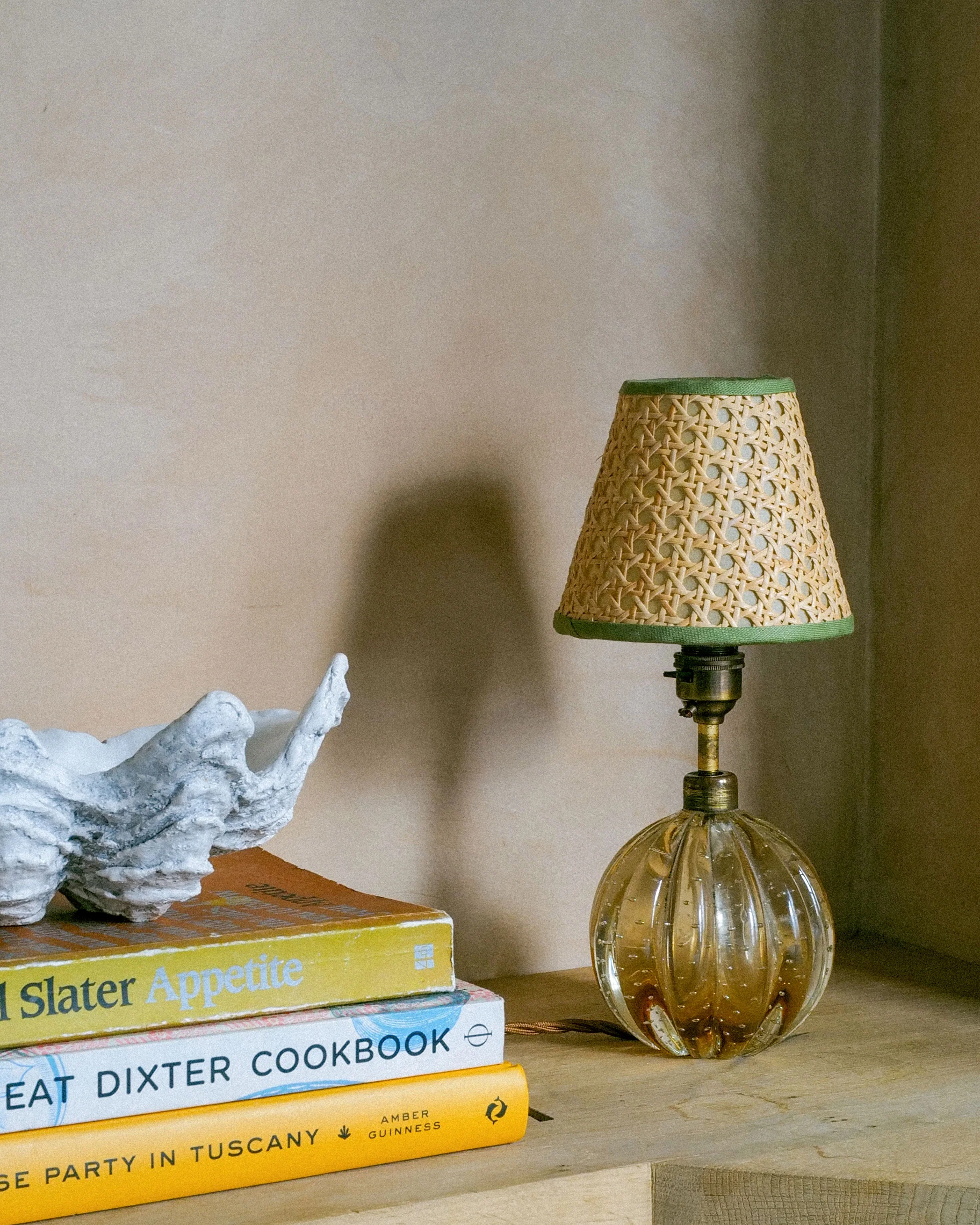 Cane Lampshade, Khaki Trim, Mini - Image 4