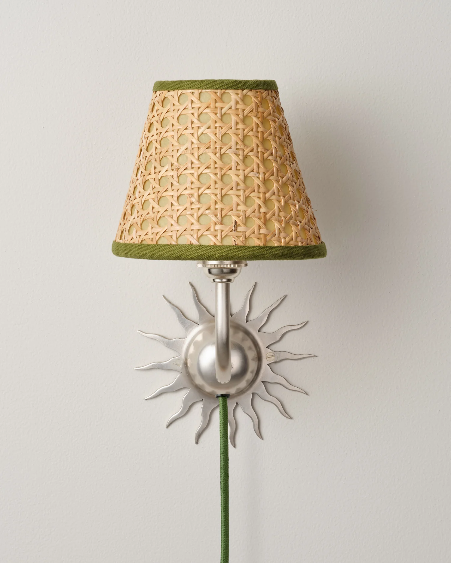 Cane Lampshade, Khaki Trim, Mini - Image 5