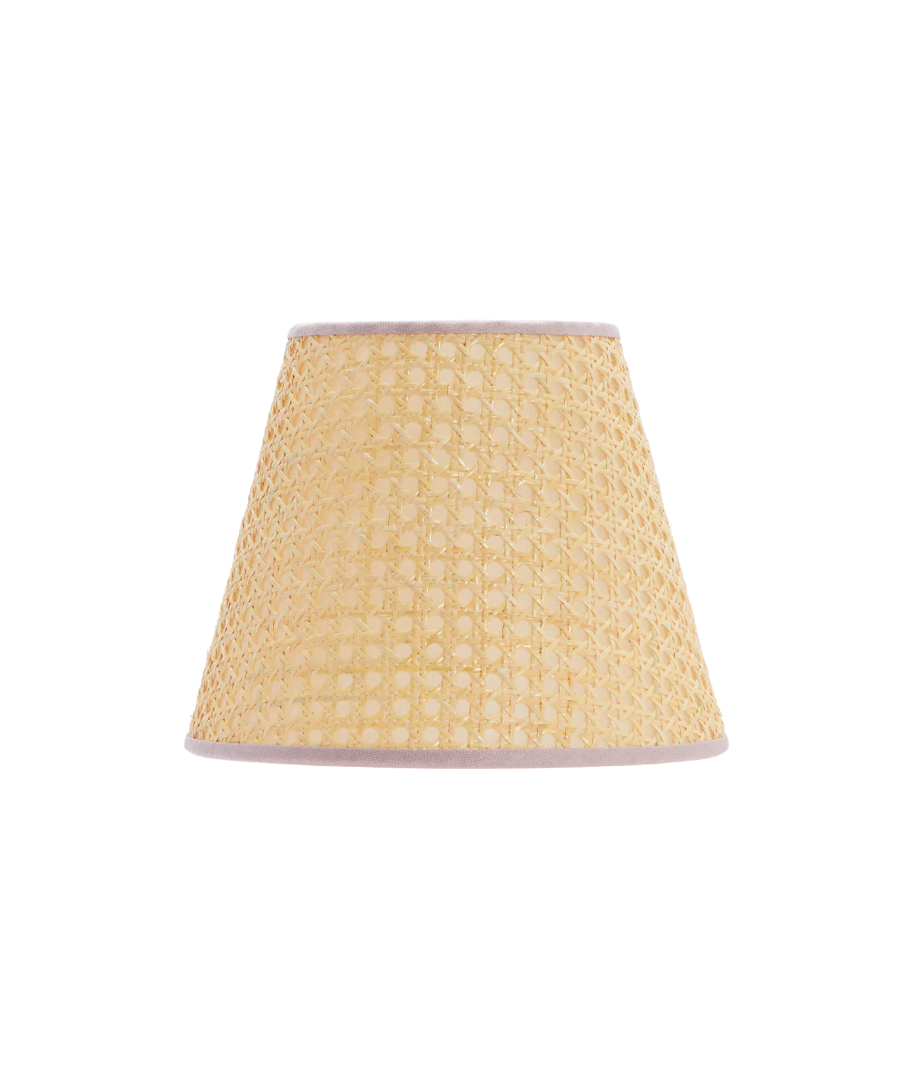 Cane Lampshade, Pink Trim, Small - Image 4