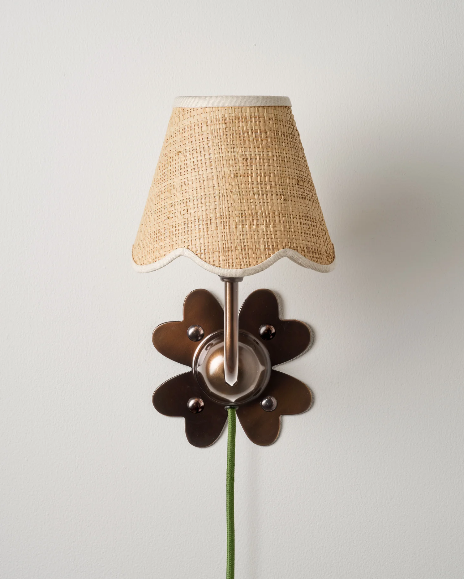Clover Plug In Wall Light, Blackened Bronze - Image 4