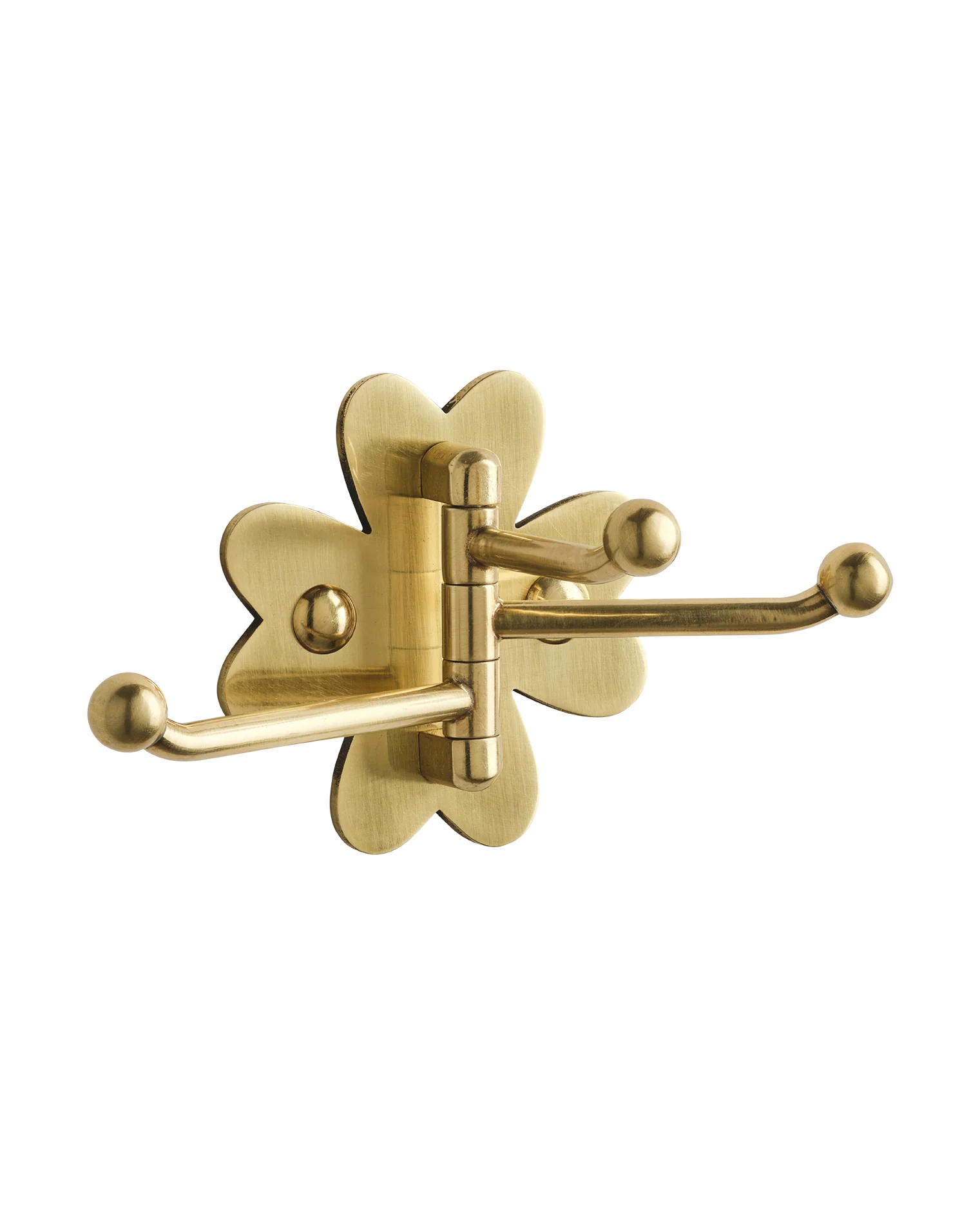Clover Swing Arm Hook, Aged Brass - Image 4