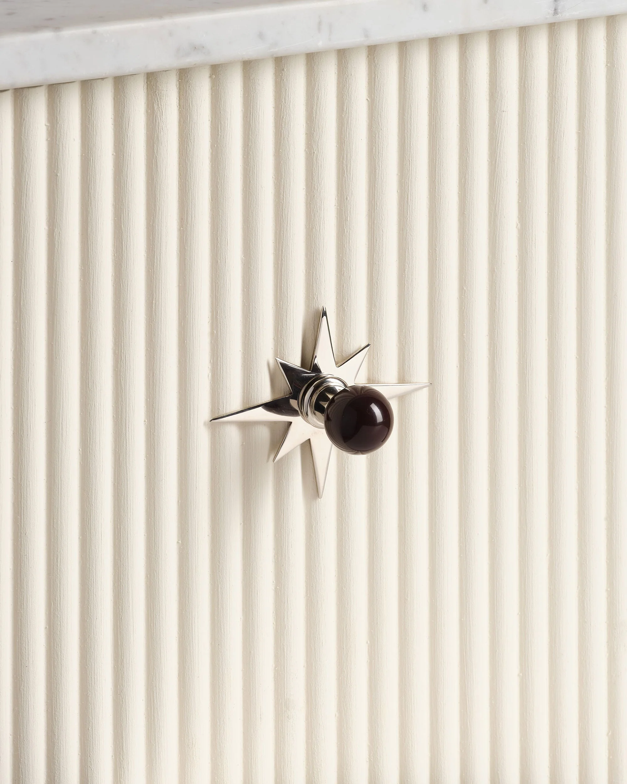 Coloured Knob, Chocolate, Nickel - Image 3