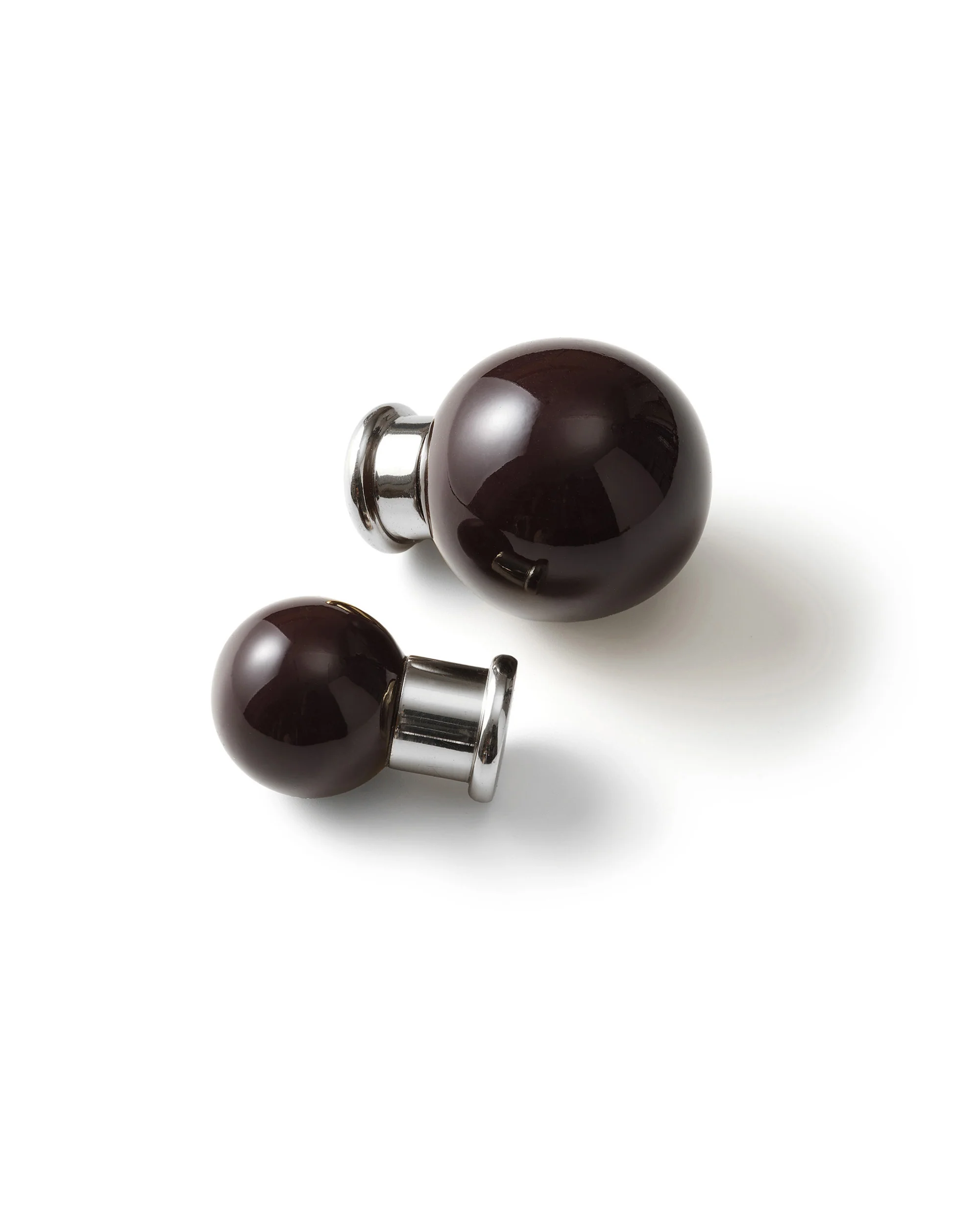 Coloured Knob, Chocolate, Nickel - Image 4