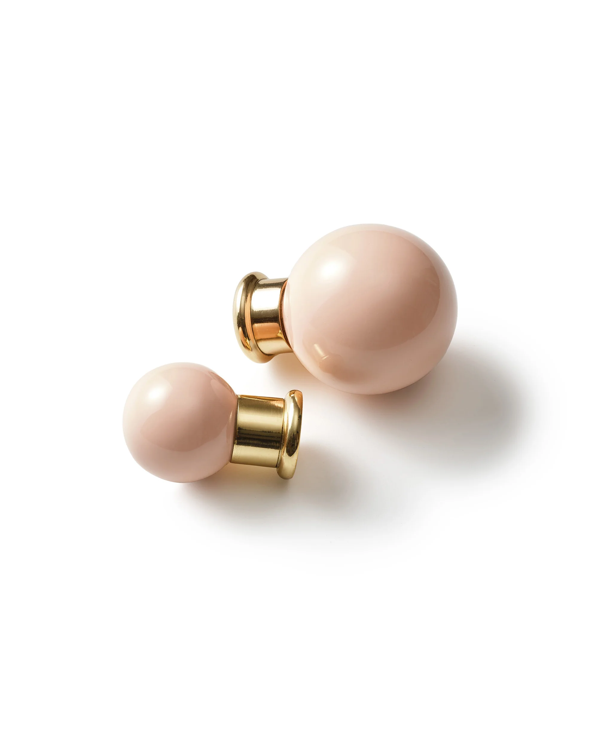 Coloured Knob, Pink, Brass - Image 3