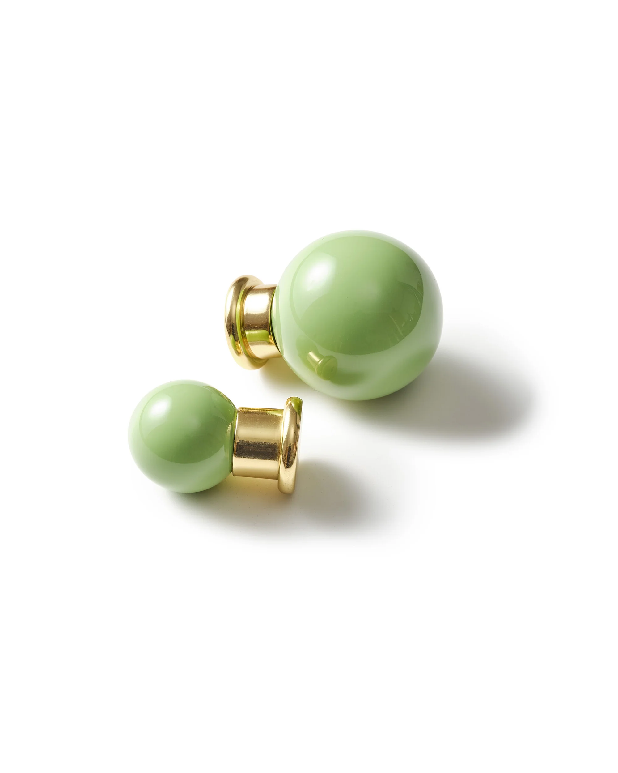 Coloured Knob, Pistachio, Brass - Image 4