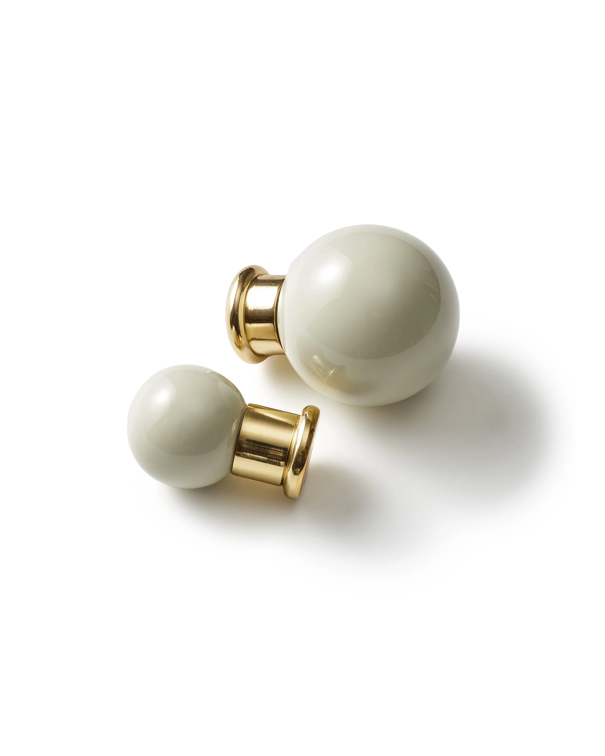 Coloured Knob, Putty, Brass - Image 4