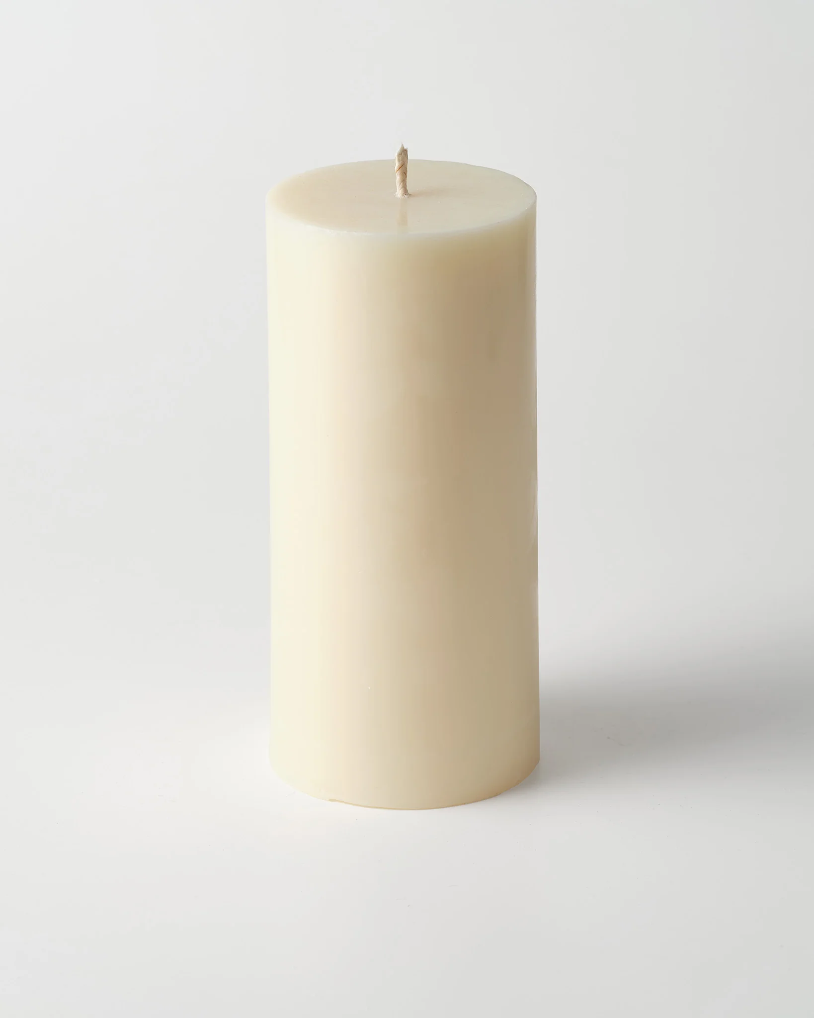 Olive Wax Pillar Candle, Ivory - Image 3