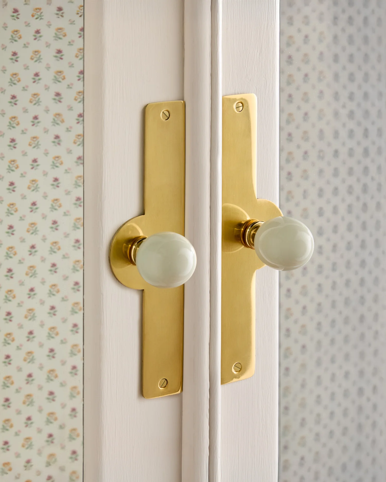 Pair of Arch Backplates, Aged Brass - Image 3