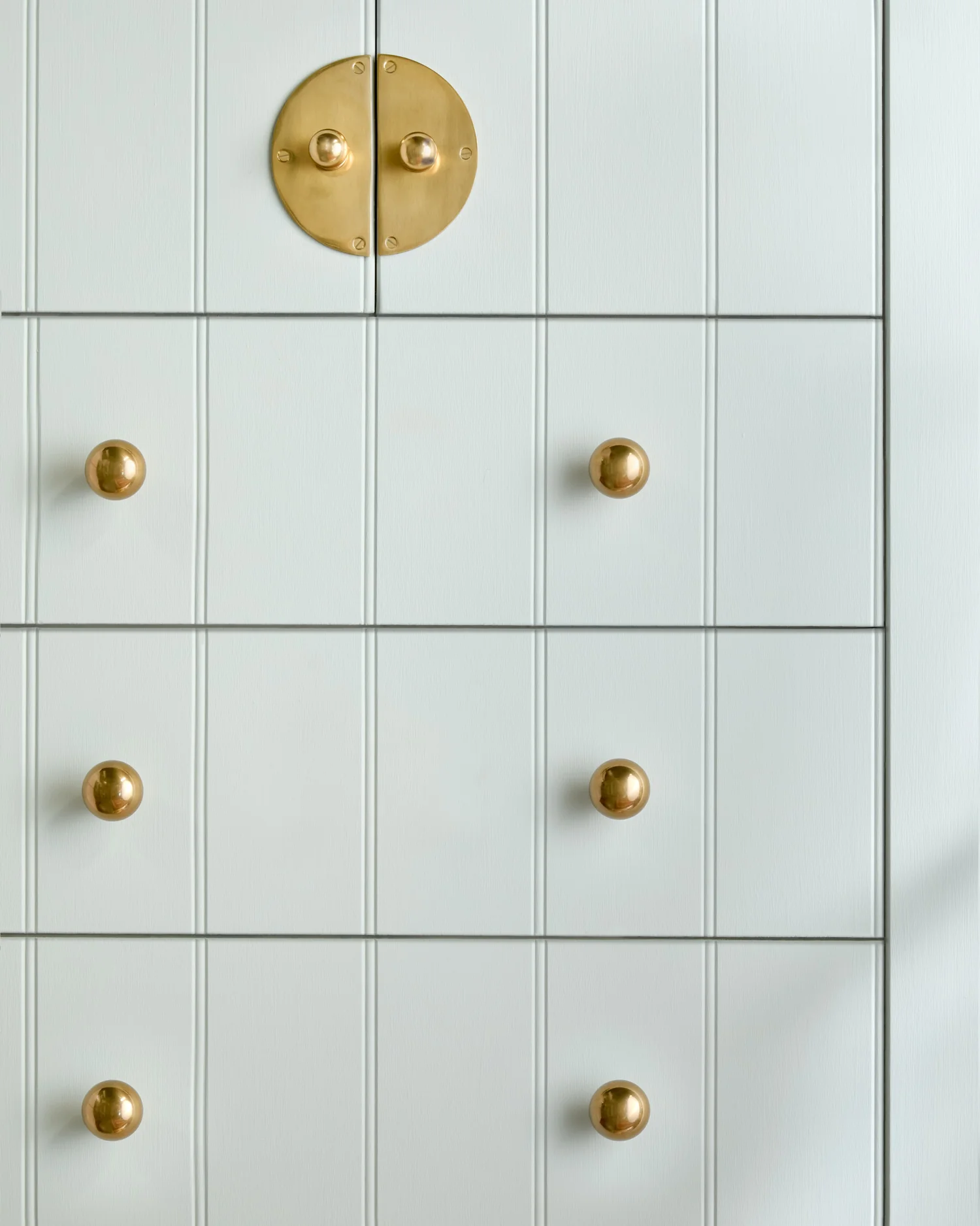 Pair of Circle Backplates, Aged Brass - Image 4