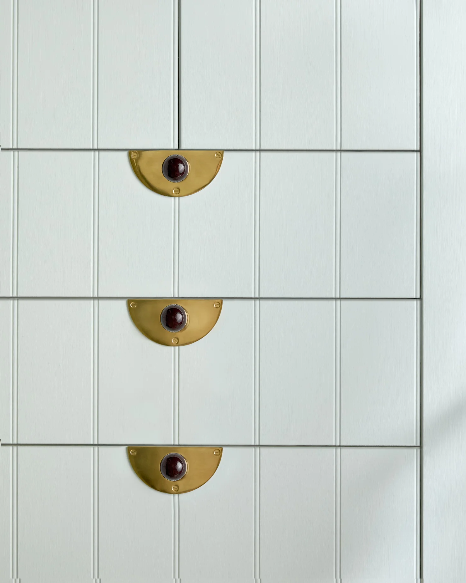 Pair of Circle Backplates, Aged Brass - Image 5