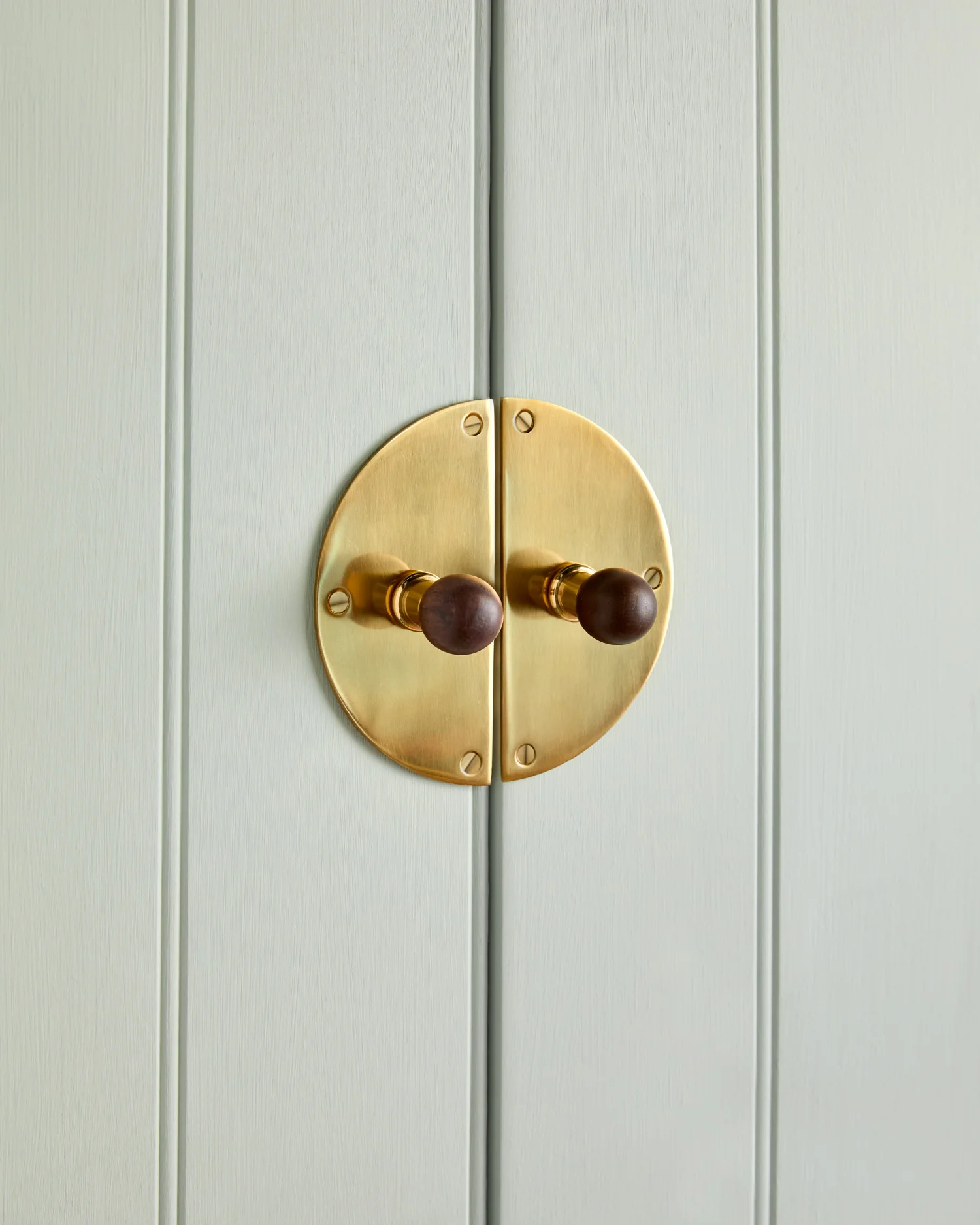 Pair of Circle Backplates, Aged Brass - Image 6