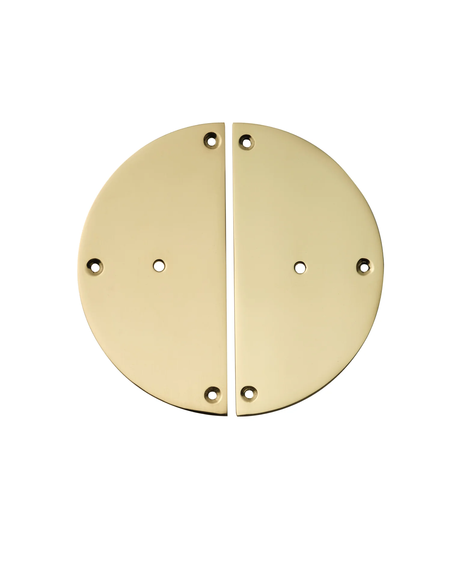 Pair of Circle Backplates, Polished Brass - Image 4