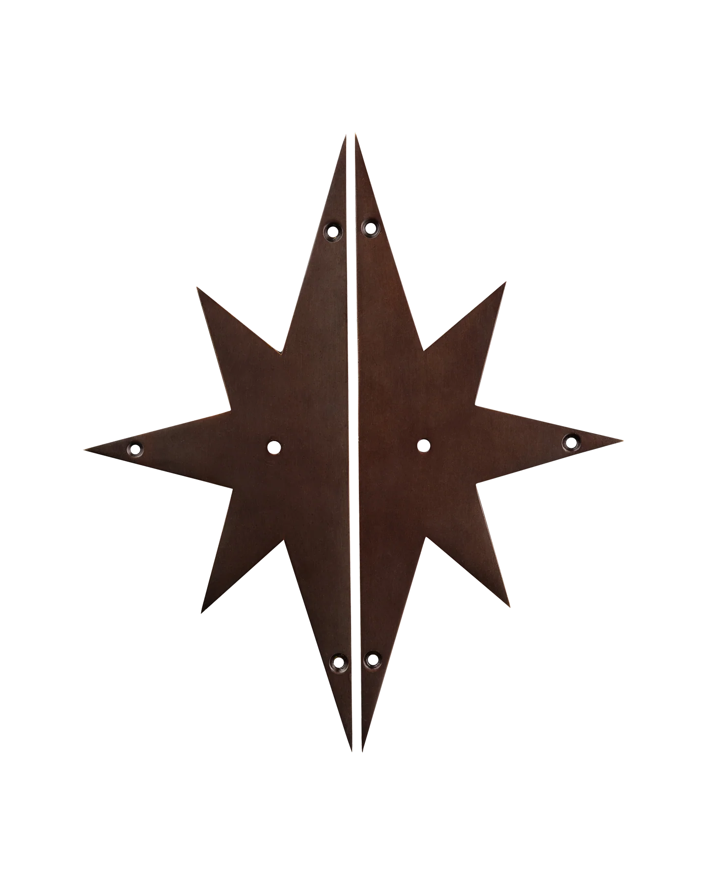 Pair of Star Backplates, Blackened Bronze - Image 3