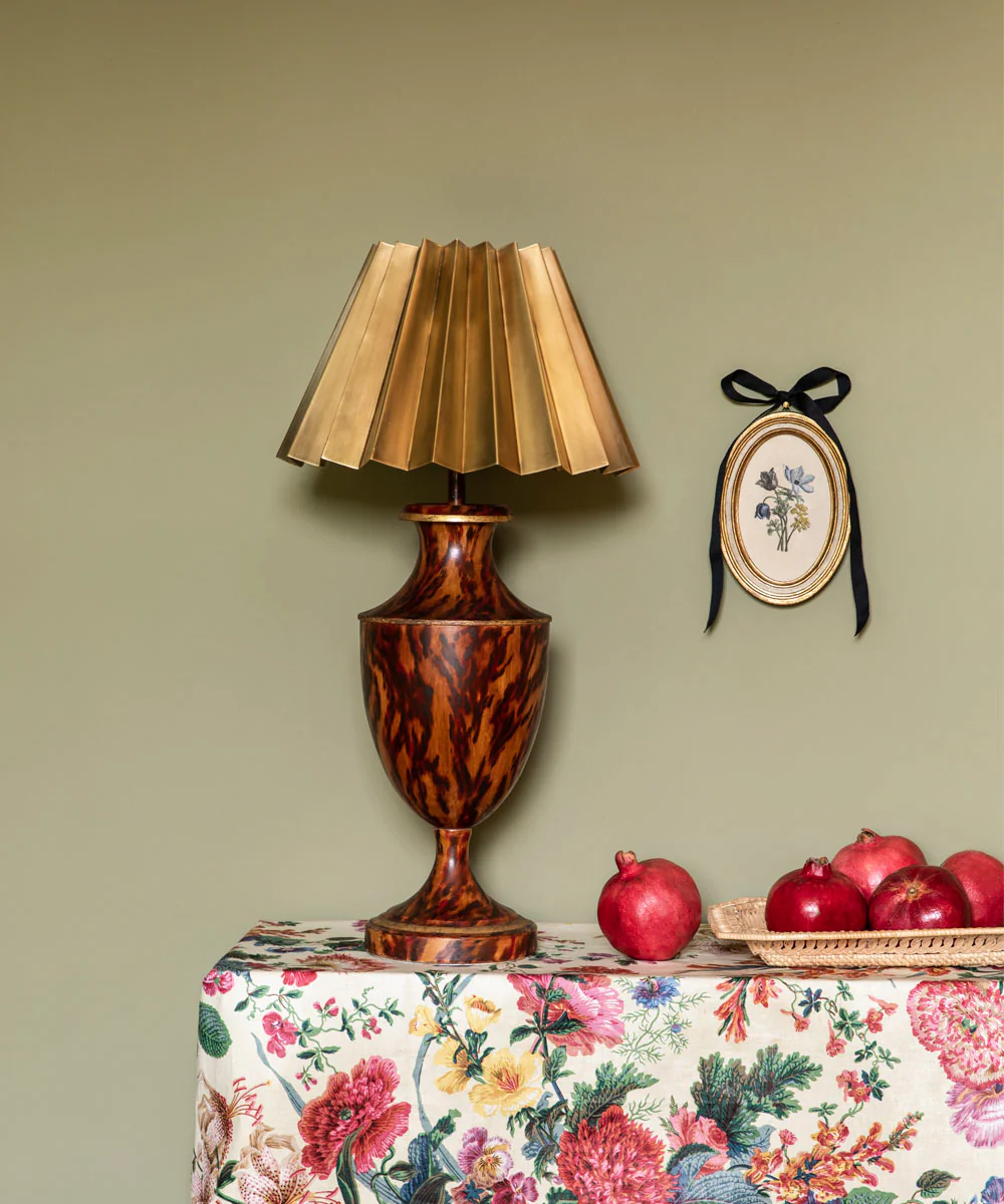 Pleated Lampshade, Brass, Large - Image 3