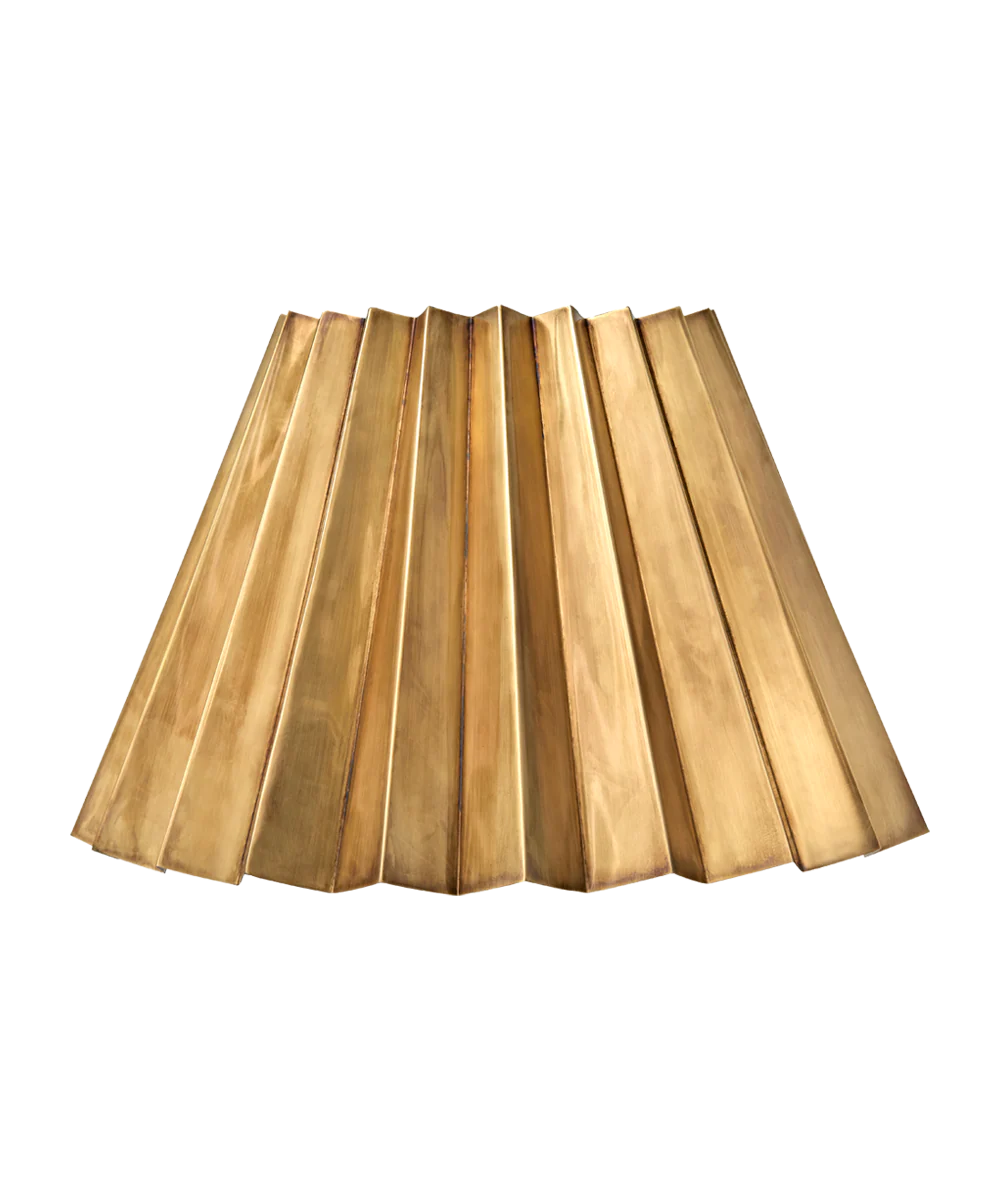 Pleated Lampshade, Brass, Large - Image 4