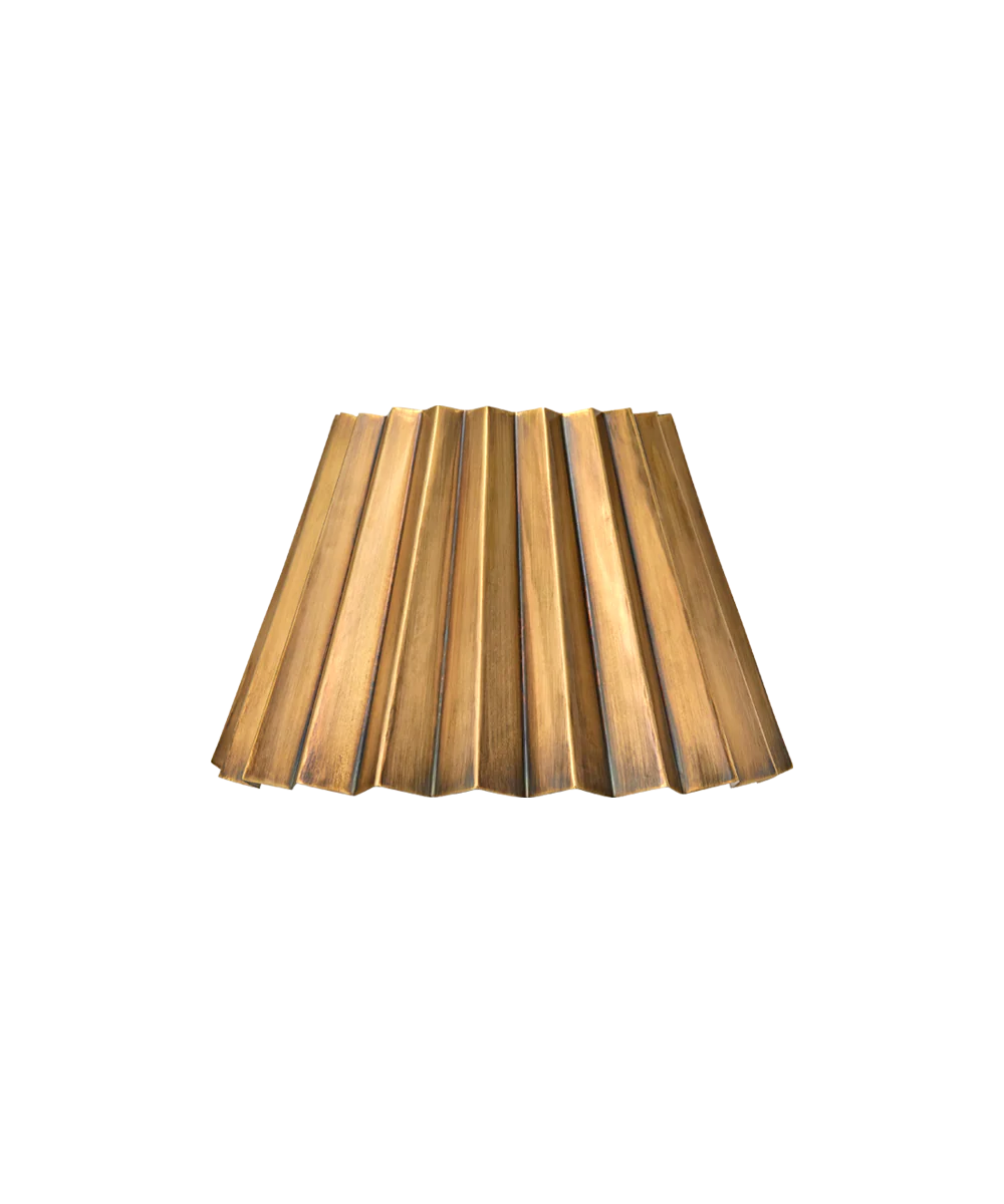 Pleated Lampshade, Brass, Small - Image 3