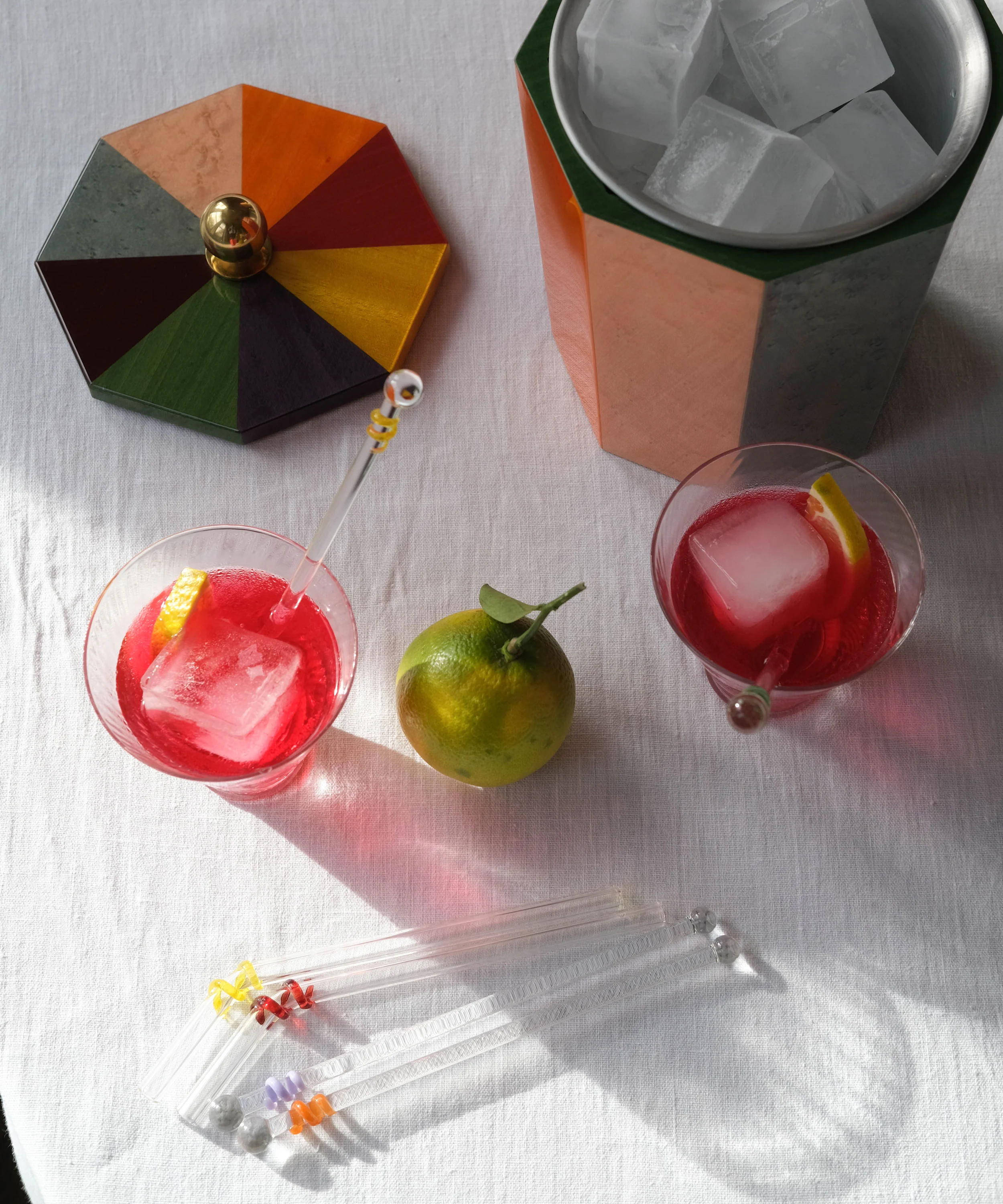 Rainbow Lacquered Ice Bucket - Image 4