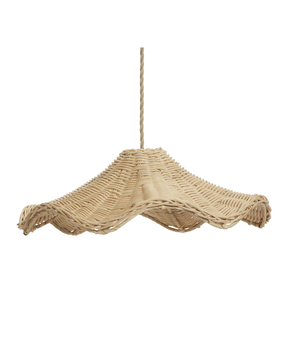 Rattan Wave Pendant Shade, Natural - Image 4