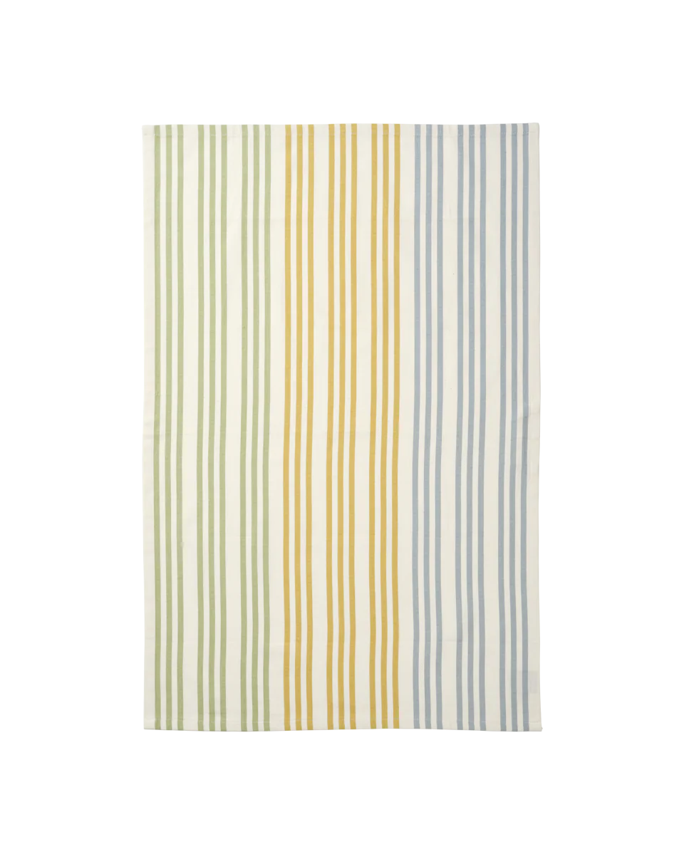 Stripe Tea Towel Set, Blues - Image 4