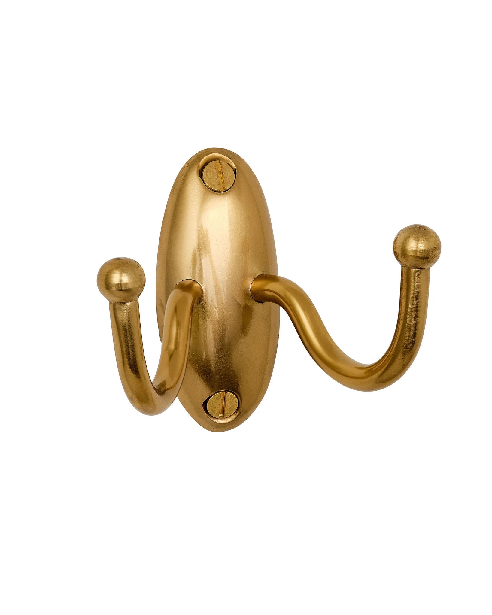 Tay Double Hook, Aged Brass - Image 3