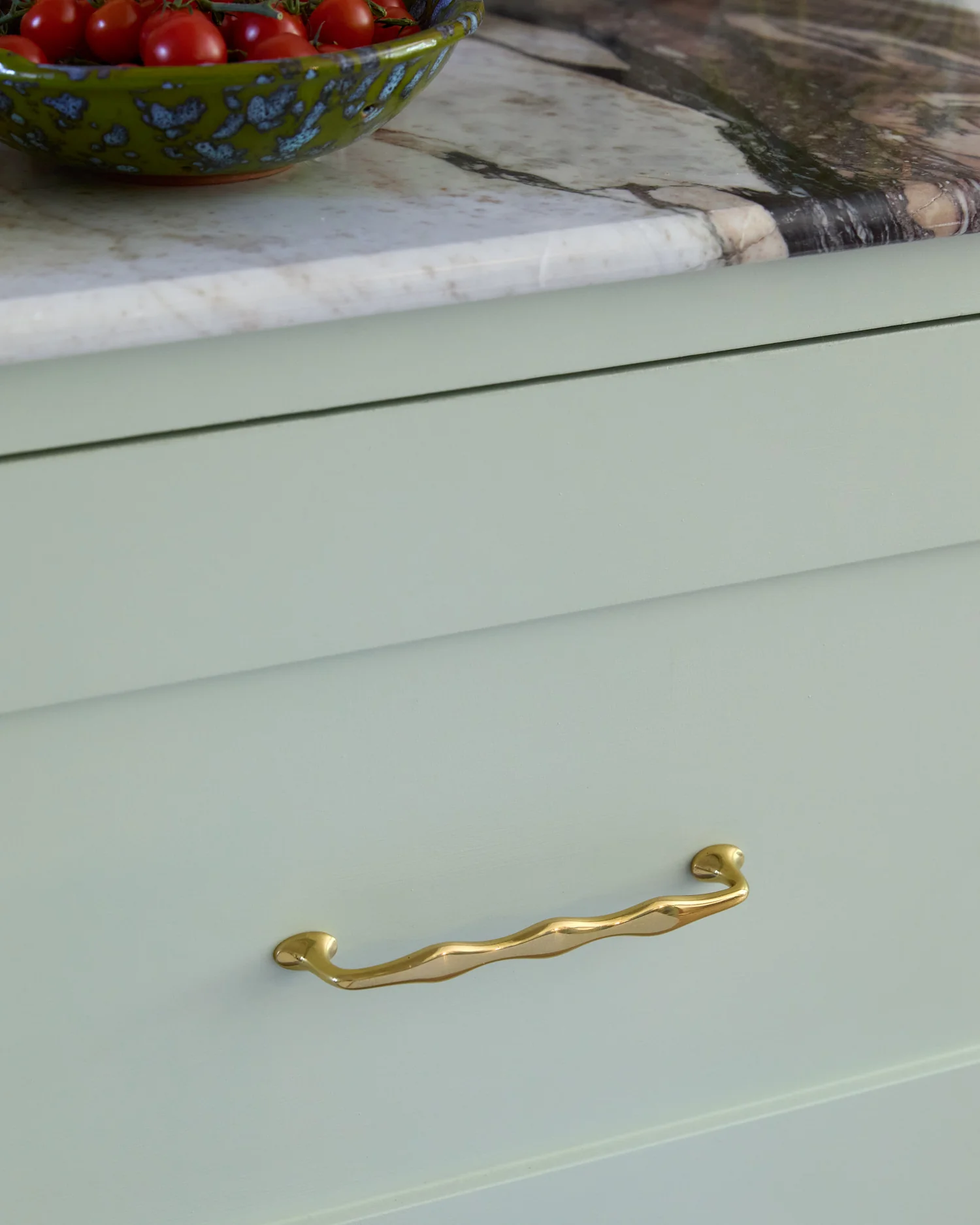 Wave Handle, Aged Brass - Image 3